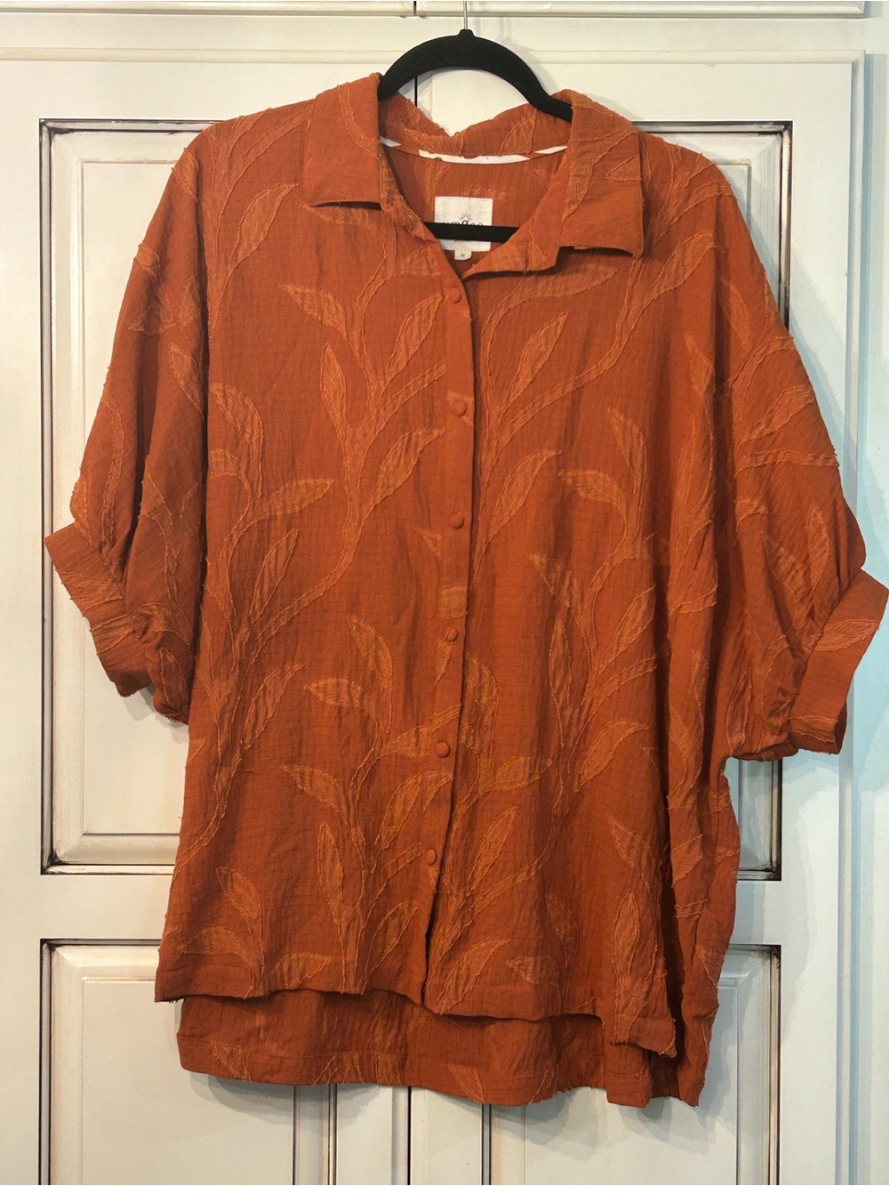 Relaxed Fit Women’s Button-Front Shirt